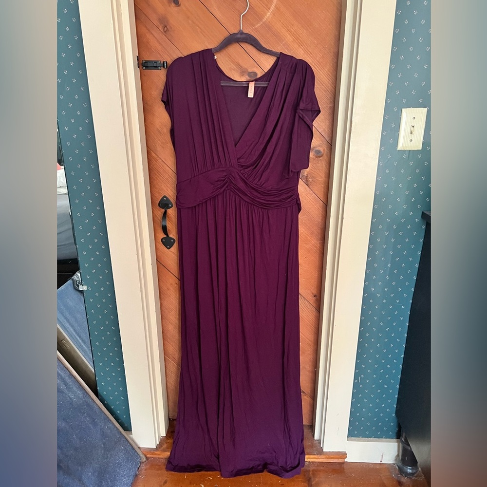 Eggplant purple maxi dress